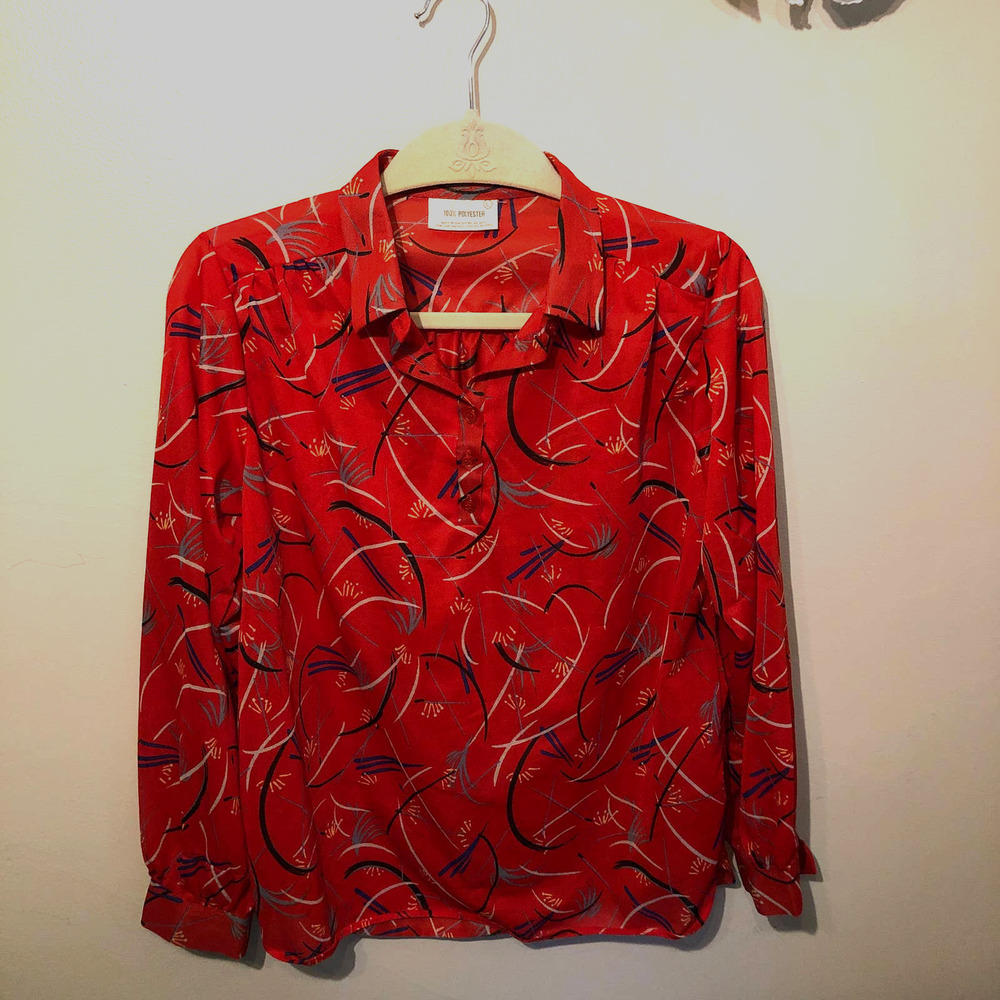 Sheer vintage button-top blouse